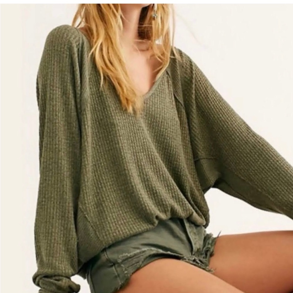 NWT Free People Santa Clara thermal top.